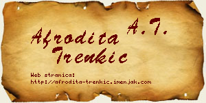 Afrodita Trenkić vizit kartica